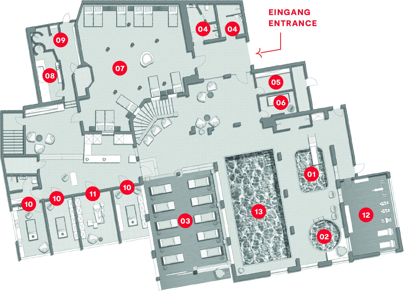 Familie Wellness Grundriss