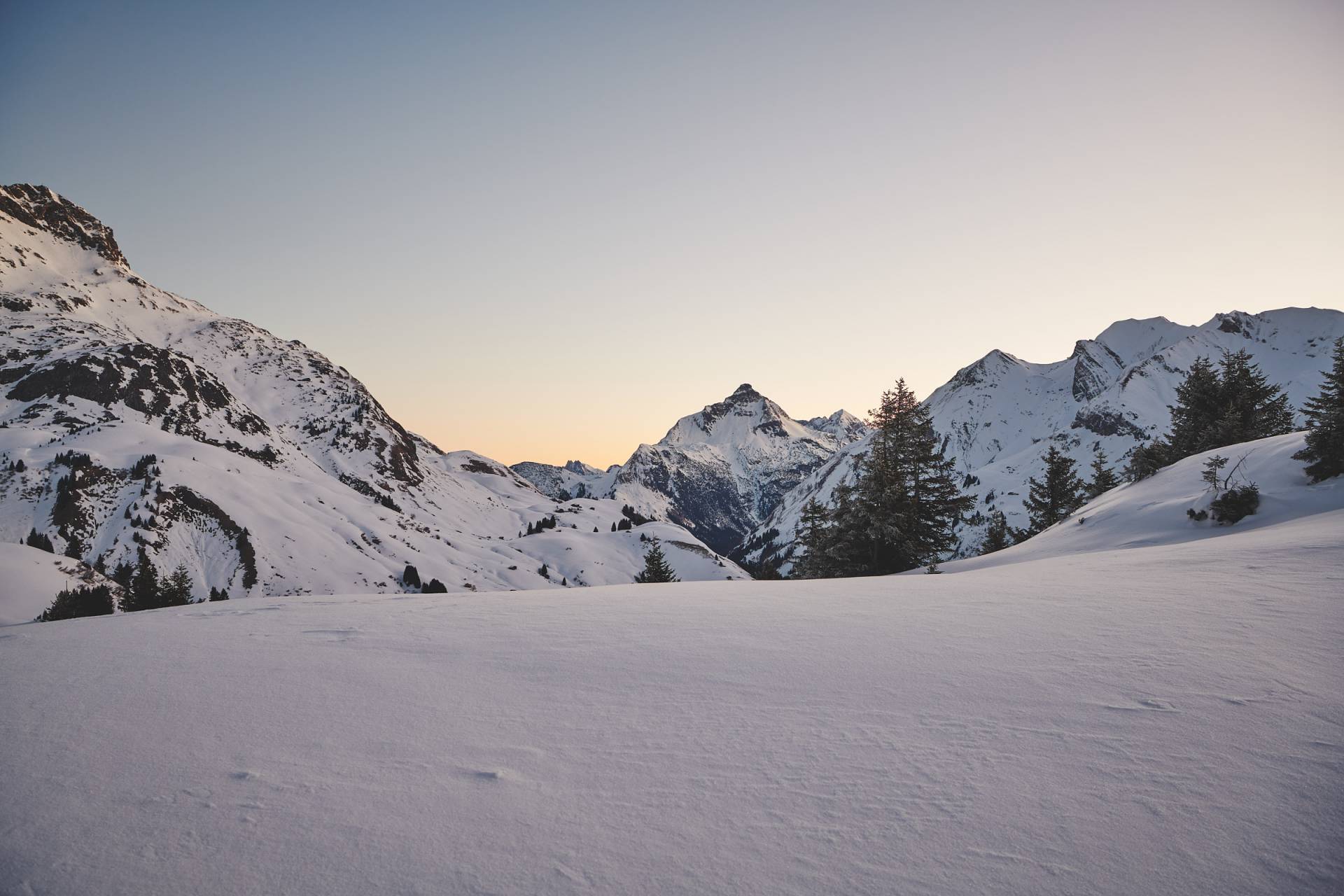 Winter Panorama Berge Schnee