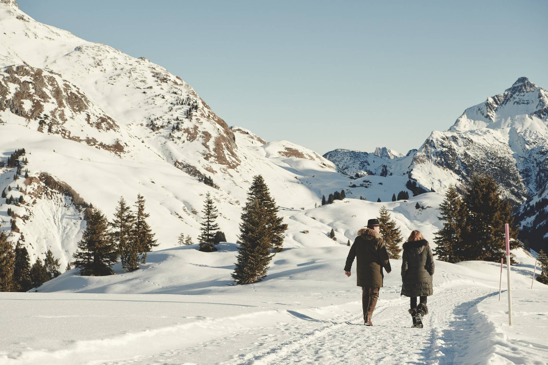 Winterlandschaft Lech Schnee Spaziergang