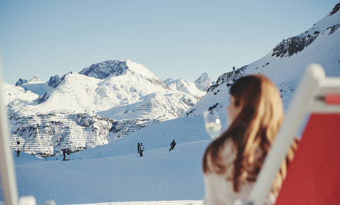 Ski fahren Skipiste Arlberg