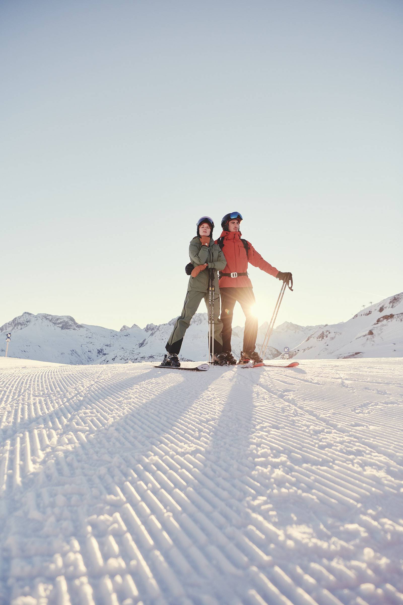 Ski fahren Skipiste Arlberg