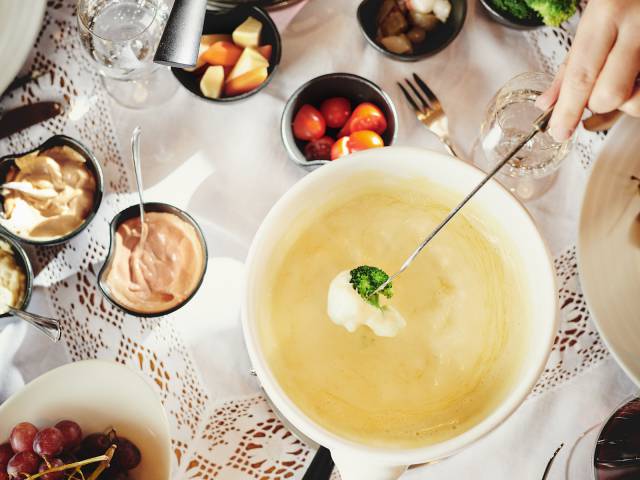 Fondue Käse Hotel Burg Kriegeralpe