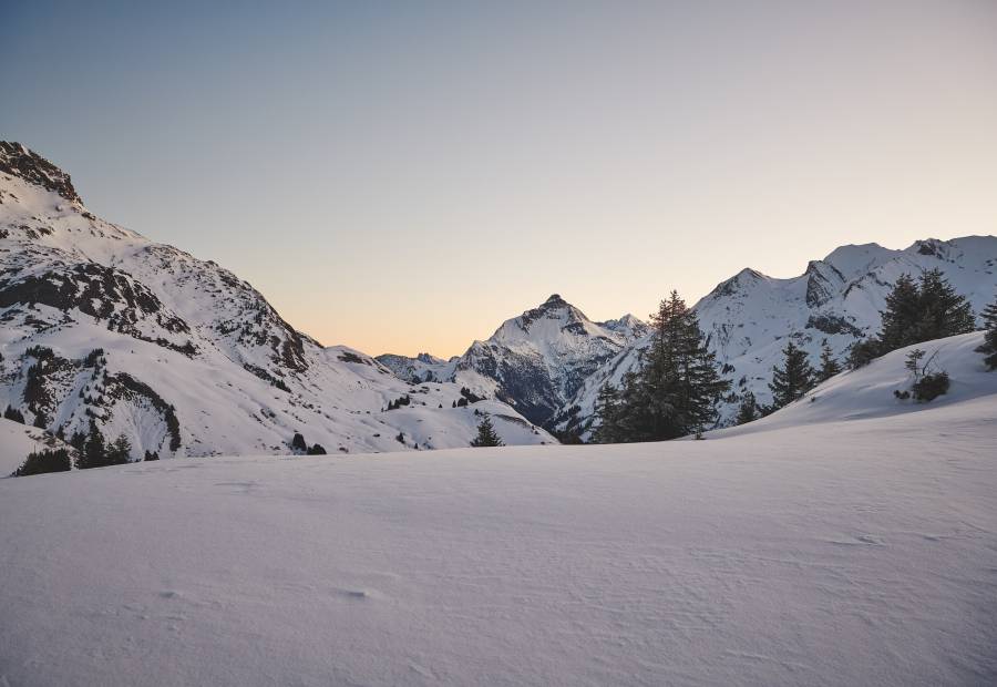 Winter Panorama Berge Schnee