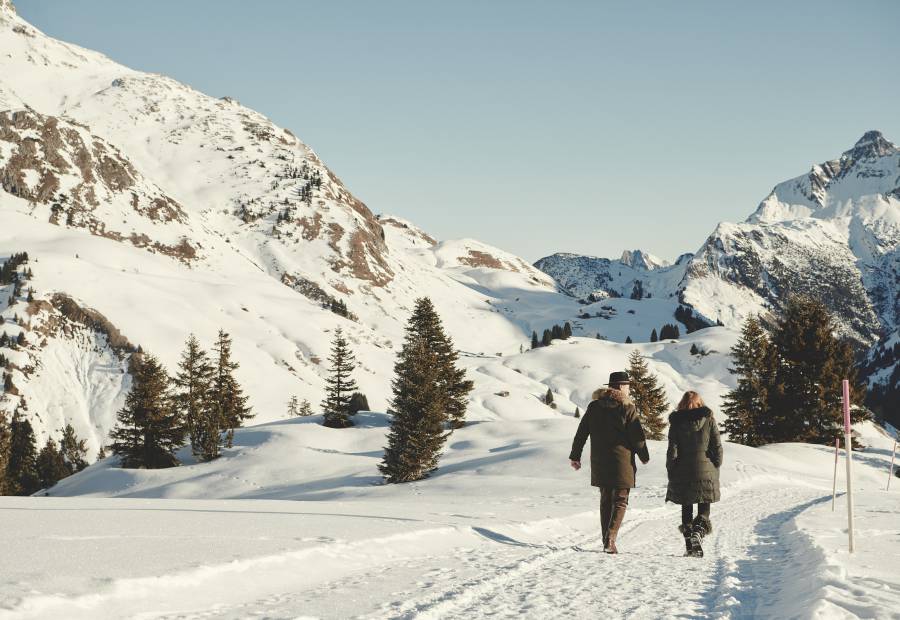Winterlandschaft Lech Schnee Spaziergang