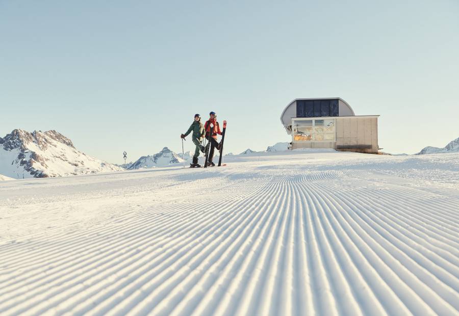 Ski Piste Bergstation Skigebiet Arlberg